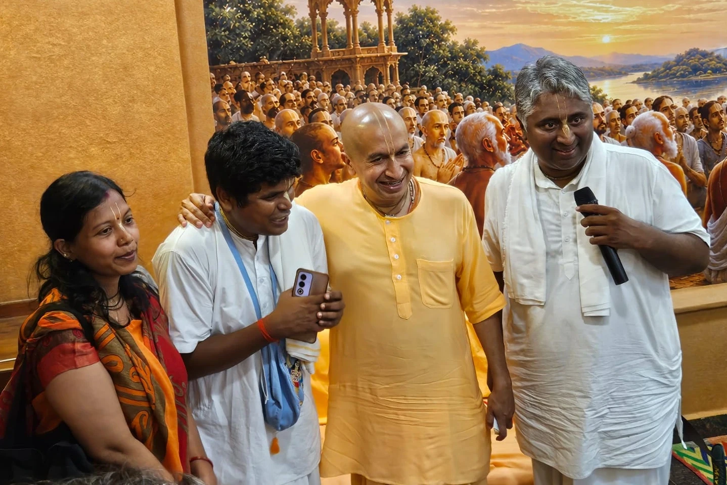 H.G. Madhav Charan Das with H.G. Gauranga Das Prabhu