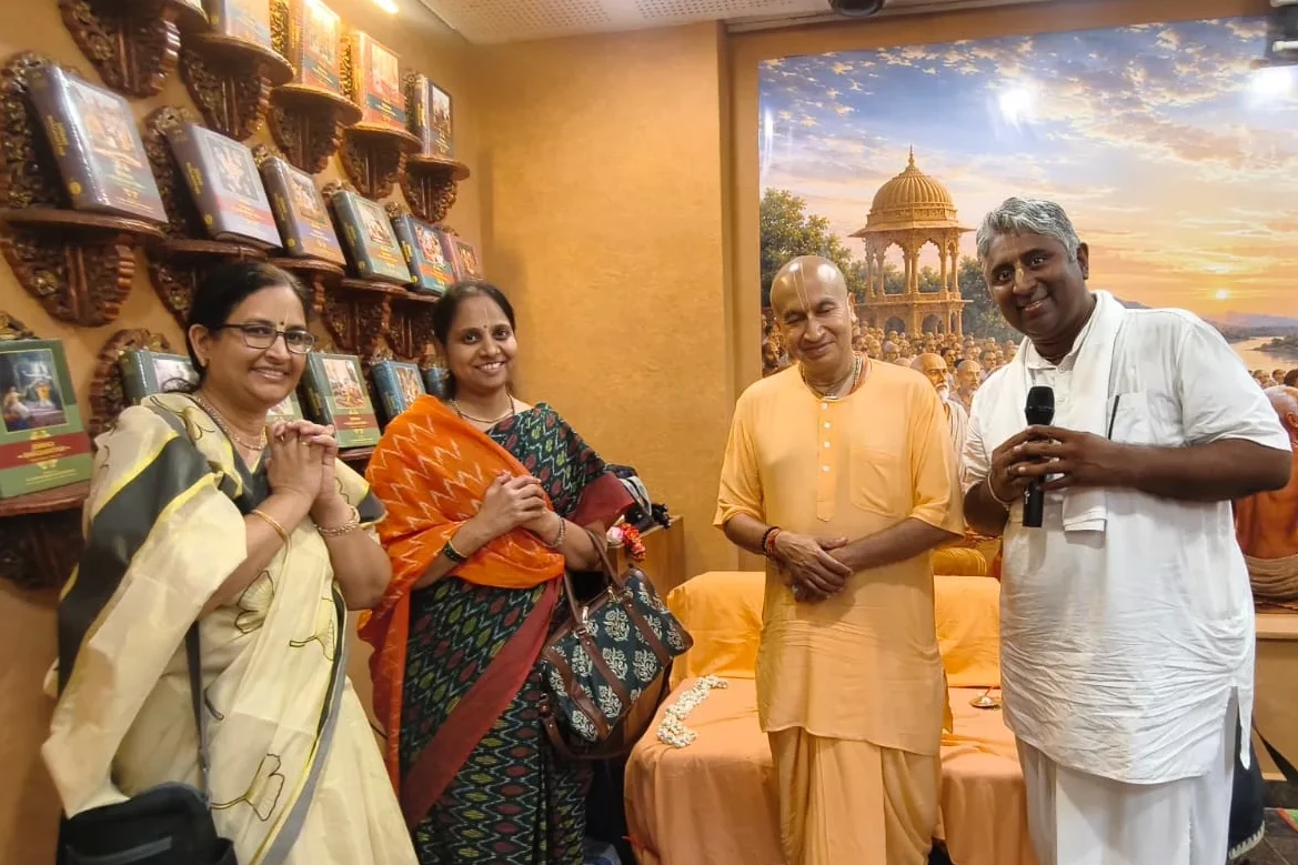 With H.G. Gauranga Das Prabhu at ISKCON Bhakti Centre, Gachibowli