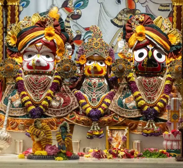 Lord Jagannath Baladeva Subhadra deities temple darshan
